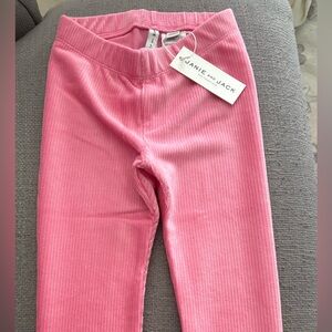 Janie and Jack Pink Ribbed Leggings
